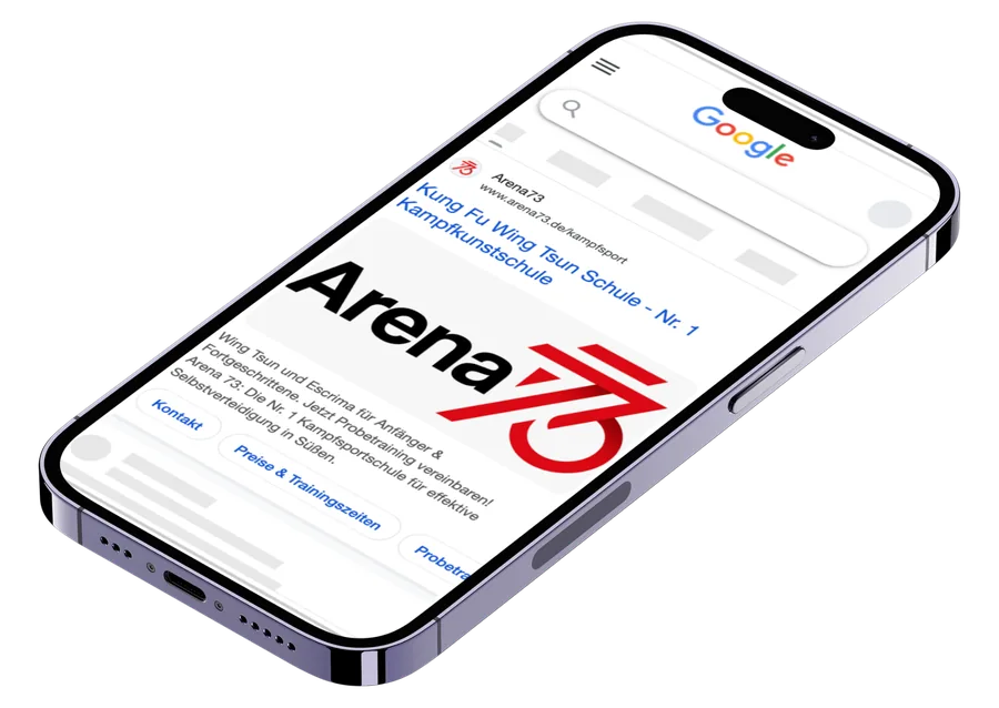 Google Ads für Kampfschule Arena 73